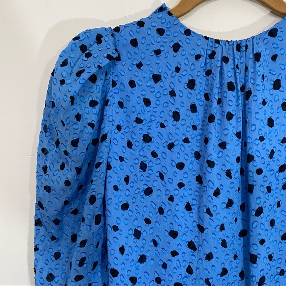 Rebecca Taylor Nova Dot Clip Silk Wrap Dress 0 - Picture 5 of 11